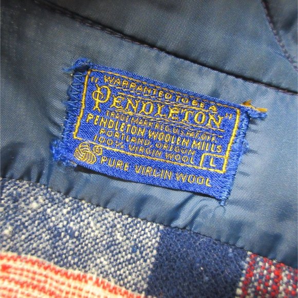 Pendleton 60s 70s vintage men's virgin wool plaid button up shirt‎ L - Picture 5 of 11